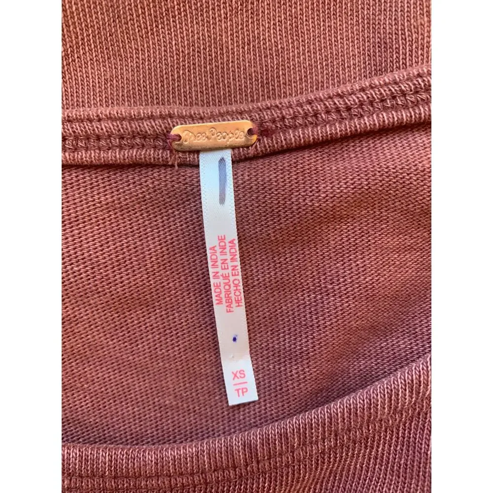 Free People Molly Side-Tie Midi Dress in Bittersweet Size XS Long Sleeve Cotton - Picture 6 of 6